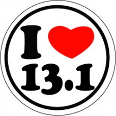 I ♥ 13.1 Round Sticker