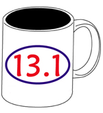 13.1 Ceramic Coffee Mug - Oval White - Click Image to Close