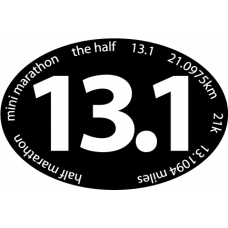 13.1 Mini Marathon Oval car magnet