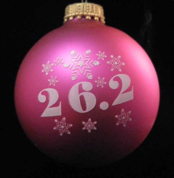 26.2 with Snowflakes ornament