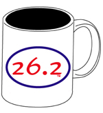 26.2 Ceramic coffee mug - oval maroon