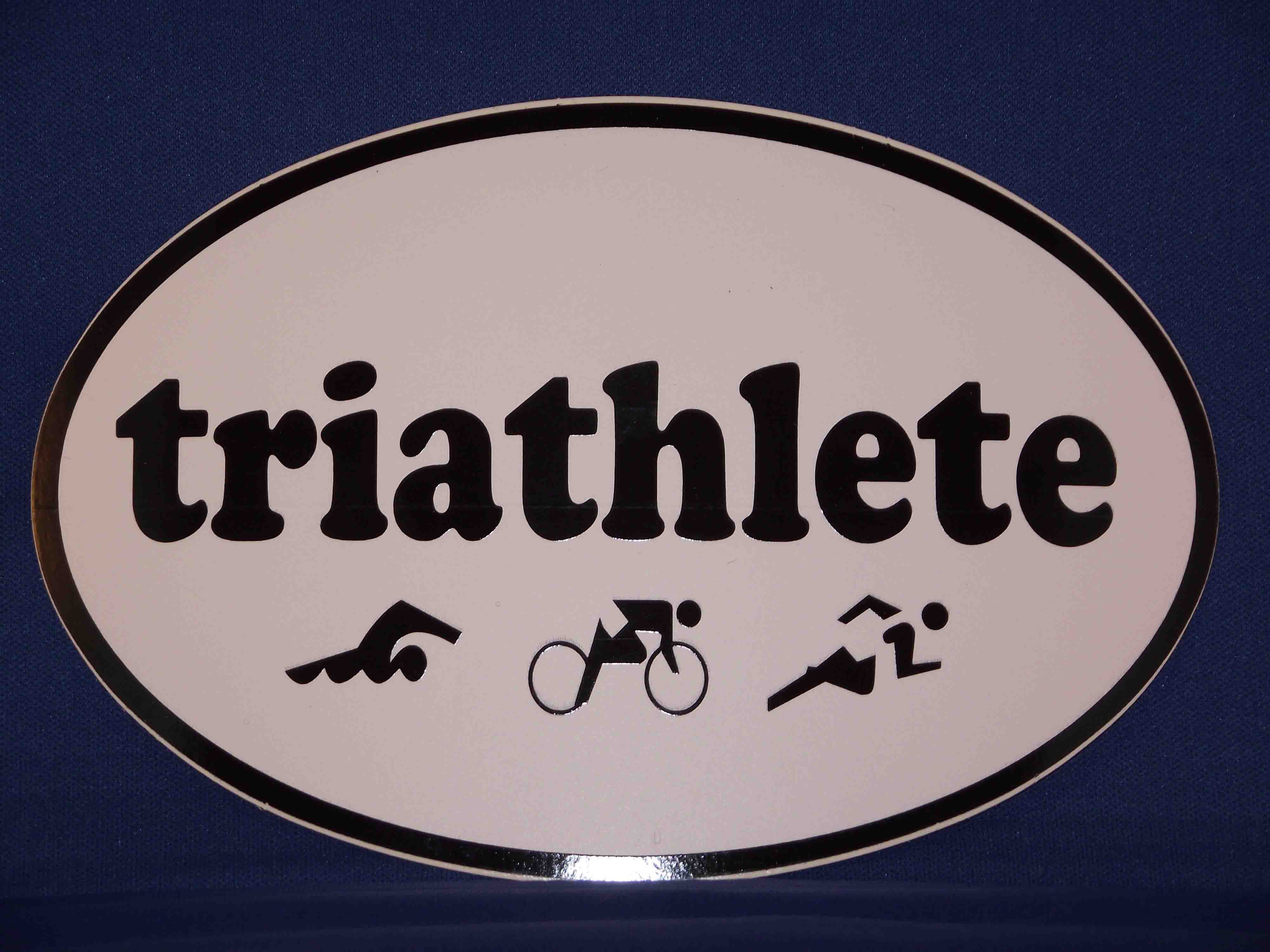 triathlete oval sticker/decal