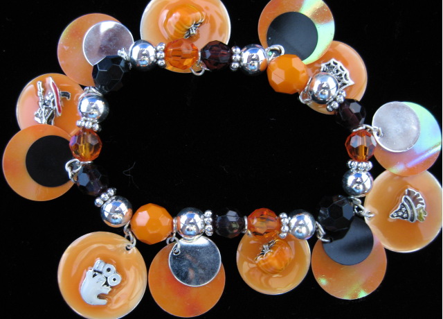 Black and Orange Halloween Bracelet
