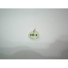 Silver Plated 26.2 Disc Charm