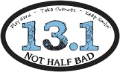 13.1 Not Half Bad Oval Magnet - Click Image to Close