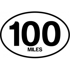 100 Mile oval Magnet