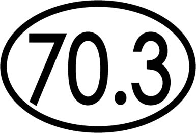 70.3 oval car magnet