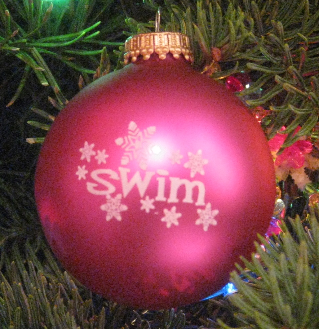 Snowflake Swim Christmas Ornament