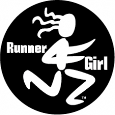 Runner Girl Round Car Magnet