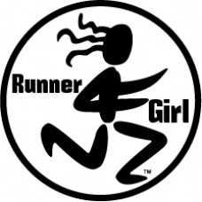 Runner Girl Round Car Magnet