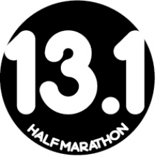 13.1 Half Marathon Round Car Magnet