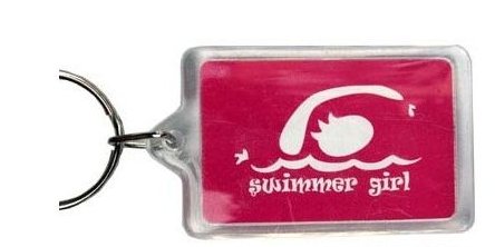 Swimmer Girl Key Ring (Pink)