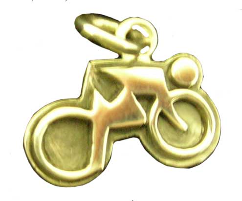 Bicycle and Rider Charm - Click Image to Close