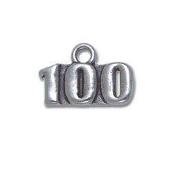 "100" number charm