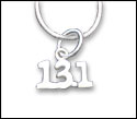 Sterling Silver Necklace- With 13.1 floating charm - Click Image to Close