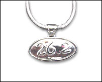 Sterling Silver Necklace- With 26.2 silver pendant disc