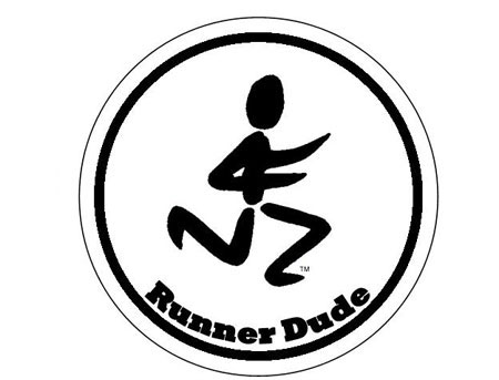 Runner Dude Round Sticker - Click Image to Close