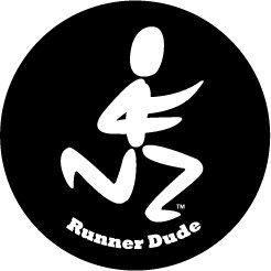 Runner Dude Round Color Sticker - Click Image to Close