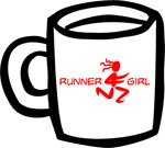 Runner Girl Ceramic Coffee Mug - Maroon