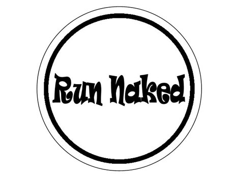 Run Naked Round Sticker - Click Image to Close