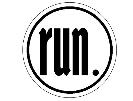 run. Round Sticker - Click Image to Close
