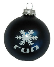 run with Large Snowflake Ornament