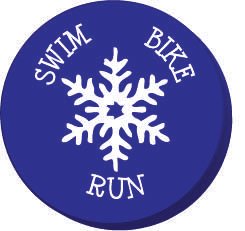Snowflake Swim Bike Run Christmas Ornament - Click Image to Close