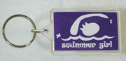 Swimmer Girl Key Ring - Click Image to Close