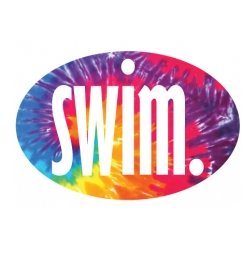 swim. Oval Magnet