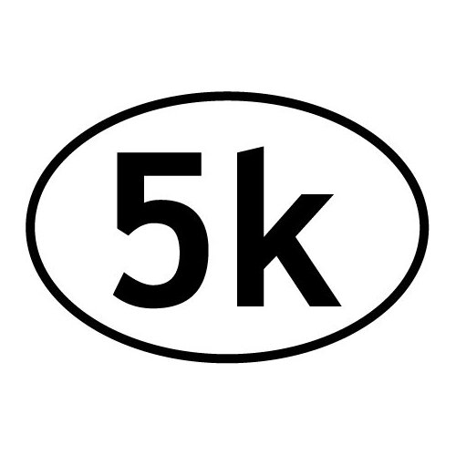 5k Oval Decal