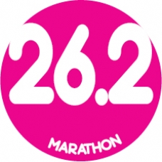26.2 Marathon Round Car Magnet