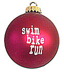 swim bike run Christmas Ornament