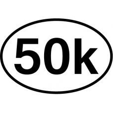 50K Oval Decal