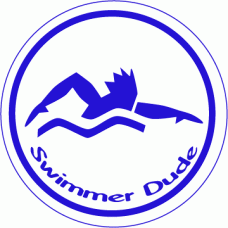 Swimmer Dude round sticker