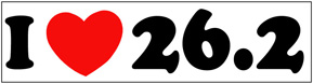 I ♥ 26.2 Round Sticker