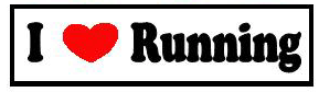 I ♥ Running Bumper Sticker