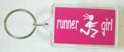 Pink Runner Girl Key Ring