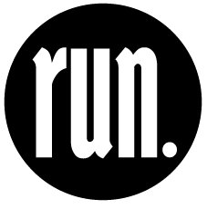 run. Round Color Sticker