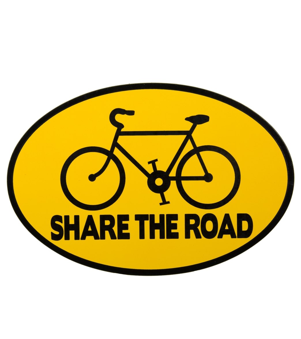 Share the road oval car magnet