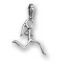 Running Girl with Pony Tail Charm - Click Image to Close