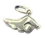 Sterling Silver Necklace - With Swimmer charm/pendant