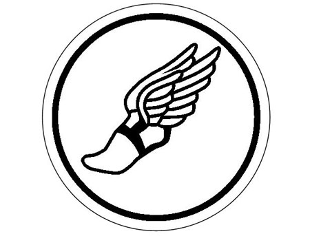 Winged Foot Round Sticker - Click Image to Close